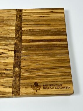 ChopValue Destination BC Recycled Chopsticks Wooden Small Charcuterie Board 11”